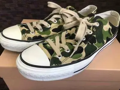 A BATHING APE Bapesta Sneaker Shoes Low Green Camo US10 Used From Japan • $534.06