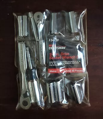 Vtg Craftsman No. 934728 1/4  Drive Socket Wrench Set PLUS No. 44811 3/8  Drive • $55