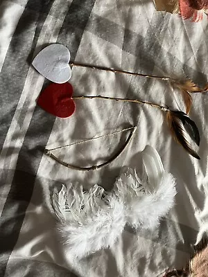 Photography Props For Baby Angel Cupid Wings Bow And Arrows Heart Feathers Fairy • £4.99