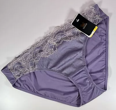 Wacoal Bikini Panties Microfiber Lace Affair  M Purple Lavender • $18.87