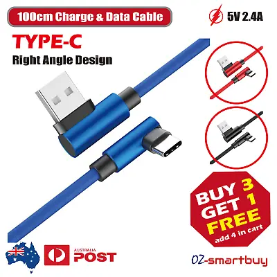 $1.50 • Buy Type C 90 Degree Right Angle USB C Data Sync Charging Charger Cable New