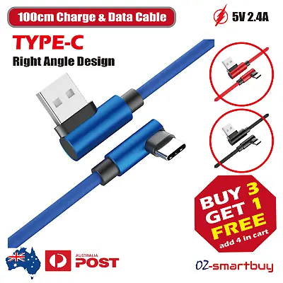 Type C 90 Degree Right Angle USB C Data Sync Charging Charger Cable New • $4.95