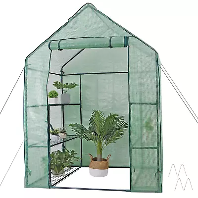 Portable Mini Greenhouses 3 Tiers 6 Shelves Planter Flower House Walk In Outdoor • $45.58