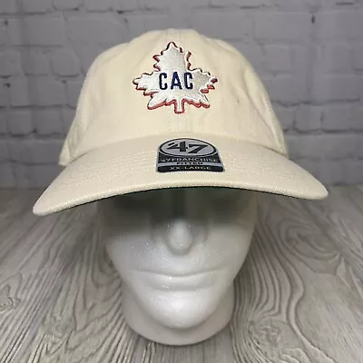 47 Brand Montreal Canadiens CAC Logo Hat Fitted XXL Beige Vintage Hockey New • $25.97