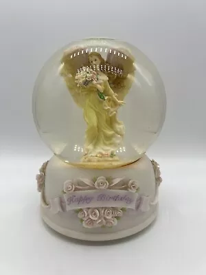 Vintage Seraphim Classics ‘Blessed At Birth’ Happy Birthday Snowglobe 2000 • $28.79