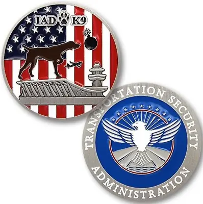 Transportation Security Administration TSA Dulles IAD K9 Challenge Coin • $24.99