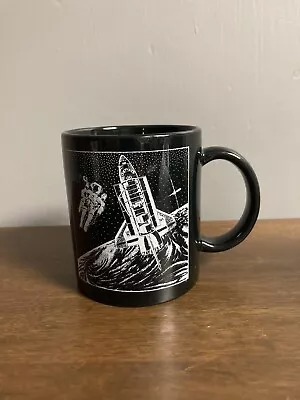 VTG 1988 Blackbird Nasa Space Shuttle Rocket Coffee Cup Mug Black White China • $42.81