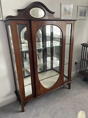 £30 • Buy Mahogany Glass Display Cabinet Vintage Antique