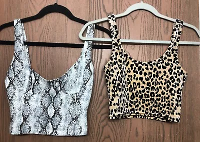 Forever 21 Women’s Sexy Velvet Animal Print Crop Tops Size S • $6