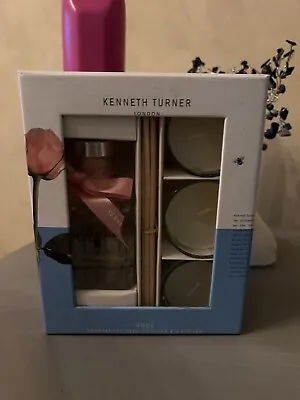 Kenneth Turner Reed Diffuser Candles Gift Set In Rose • £32