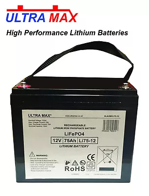£737.48 • Buy Jazzy 1100 12V 75Ah Mobility Scooter Replacement LITHIUM LiFePO4 Battery