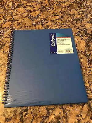 Brand New Oxford Poly 8 Pocket Folder Blue 5740404 School Work College Organize • $6.36