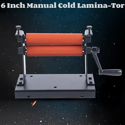 6 Inch Manual Cold Laminator Vinyl Photo Laminating Machine Photo Tool 20*14 Cm • $38.82