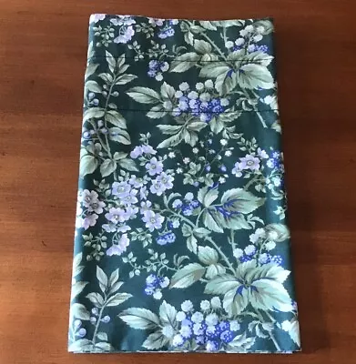 Laura Ashley Bramble Berry Window Curtain Valance- Floral Green Blue 82”x18” USA • $13.50