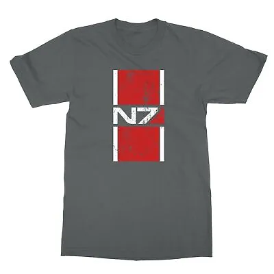 Mass Effect N7 Splatter Classic Gamer Game Lover Gift Men's T-Shirt • $19.99