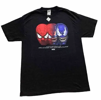 Vintage Spiderman Venom Black T-Shirt New With Tags Large Universal Studios FL • $140