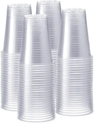 Plastic Disposable Cups Clear White Cups Cup 7oz For Water Coolers Vending 180cc • £4.75