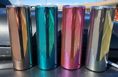 Stainless Steel Tall Mirror Sparkle Insulated Tumbler Blue Pink Silver Gold • $19.99