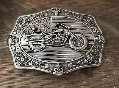 Large Motorcycle Skull Belt Buckle - Men's Chopper - Biker - Cool Gifts For Men • $30