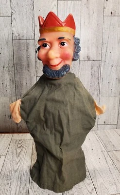$14.99 • Buy Vintage Rubber Head Cloth Body King Hand Puppet 60's 70's Mr. Rogers