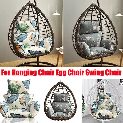 Egg Chair Cushion Pad Swing Hanging Chair Mat Pillow For Patio Garden Outdoor • £28.99