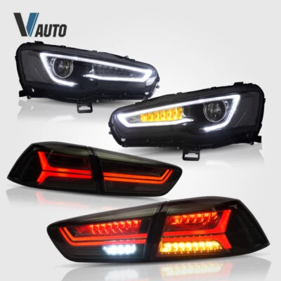 $509.99 • Buy Audi Style LED Headlights And Tail Lights For Mitsubishi Lancer / EVO X 08-17
