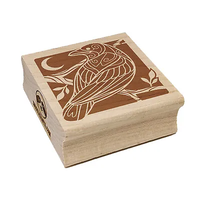Runic Tribal Rune Raven Square Rubber Stamp For Stamping Crafting • $9.99