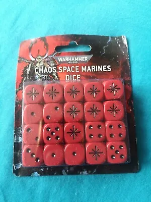 Warhammer 40k Chaos Space Marines Dice Set New • £14.99