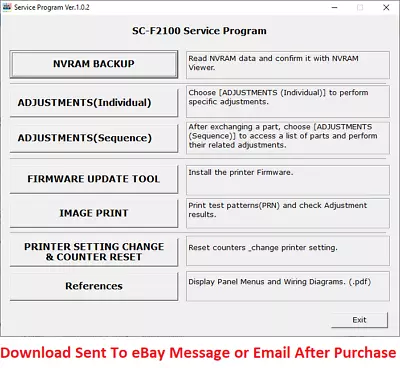 Epson Plotter Service Program SureColor F2100 + Compatible F2000 Service Manual • $15