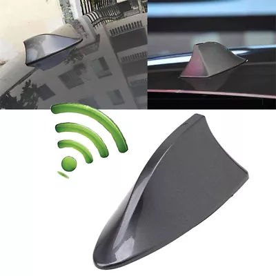 Universal Car Shark Fin Roof Antenna Aerial FM/AM Grey With Radio Signal Decor • $9.99