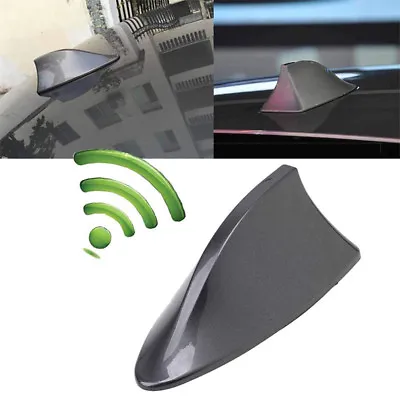 Universal Car Shark Fin Roof Antenna Aerial FM/AM With Radio Signal Decor Gray • $9.98