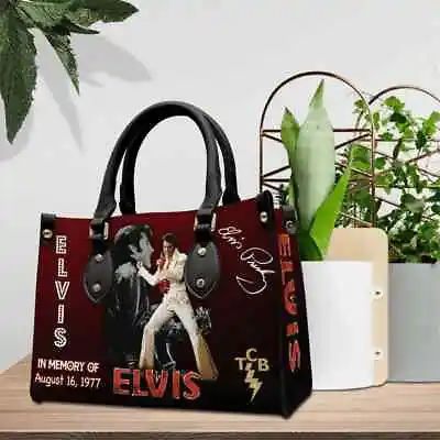 The Memory Of Elvis Presley Handbag Women Leather Handbag Music Lover Bag • $40.95