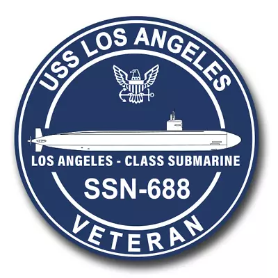 US Navy USS Los Angeles SSN-688 Silhouette Veteran Decal • $8.95