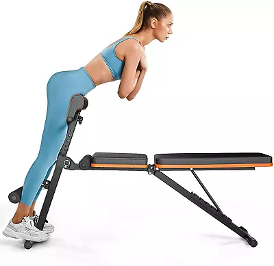 Adjustable Weight Bench For Full Body Workout All-In-One Exercise Bench Support • $139.99