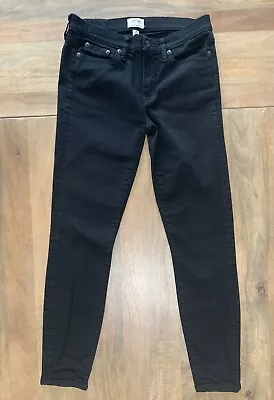 £24.57 • Buy J Crew Toothpick Jeans Women 28x27 Black High Rise Skinny Leg Stretch Slim Denim