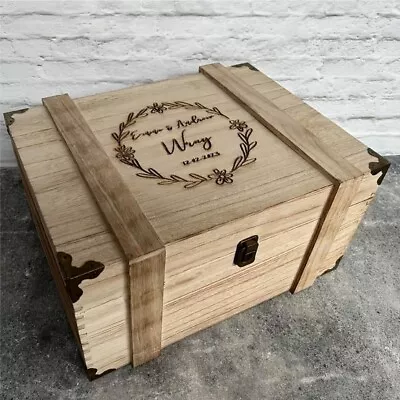 Personalised Wedding Box Keepsake Box Baby Anniversary Memorable Events • £34.99