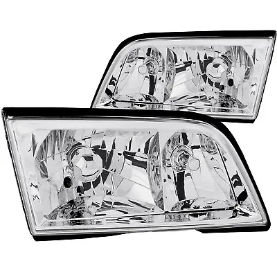 Pair Euro Clear Headlights (Halogen 4-Pin Ver.) For 94-00 Mercedes W202 C-Class • $139.99