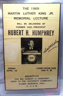 Martin Luther King Jr Memorial Lectures 1969 Signed By VP Hurbert H. Humphrey • $210.42