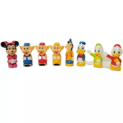 Vtg Disney 8 Pencil Toppers PVC Minnie Mouse Goofy Donald Three Little Pigs Toys • $18.99