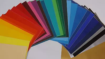 20 X A4 Sheets Of Self Adhesive Vinyl Any Colour Sign Making Vinyl Craft Robo* • £30.91