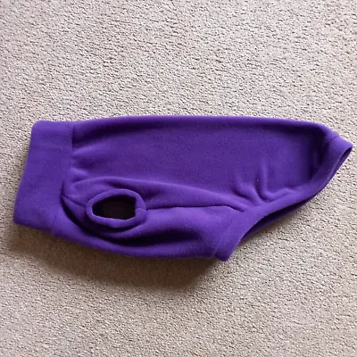 Dachshund Dog Coat Jumper Polar Fleece Anti Pill Purple Back 17  / 42.5 Cm • £8.99