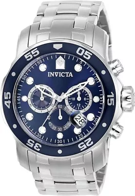 Invicta Pro Diver Scuba Chronograph Blue Dial Men's Watch 0070 • £89.50