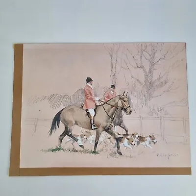 Roy Peter Reynolds Signed Watercolour Study Hunting Scene Horse Riders & Hounds • £95