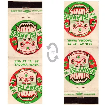 Vintage Matchbook Cover The Islander Restaurant Tacoma Washington 1950s Tiki Bar • $23.99