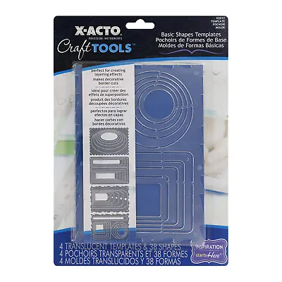 X-Acto Craft Tools Basic Shapes Includes 4 Templates - 38 Shapes • $7.95