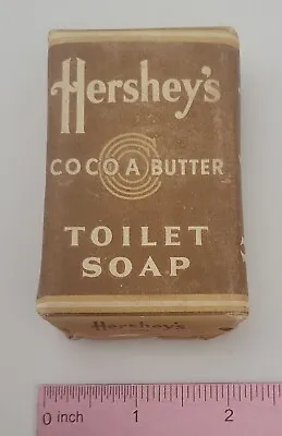 Vintage HERSHEY’s COCOA BUTTER SHAVING TOILET SOAP UNOPENED 1939-1952  USA • $50