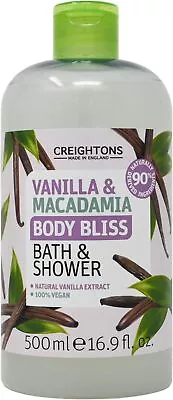 Creightons Body Bliss Vanilla And Macadamia Bath And Shower Gel (500ml) – Nat • £4.64