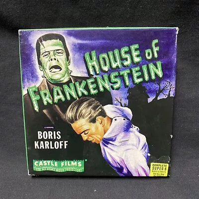 House Of Frankenstein Vintage 8mm Movie Castle Films 1043 Boris Karloff Super 8 • $34.99