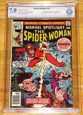 1977 MARVEL SPOTLIGHT No. 32 Certified 7.0 Grade ORIGIN & 1ST SPIDER-WOMAN • $90