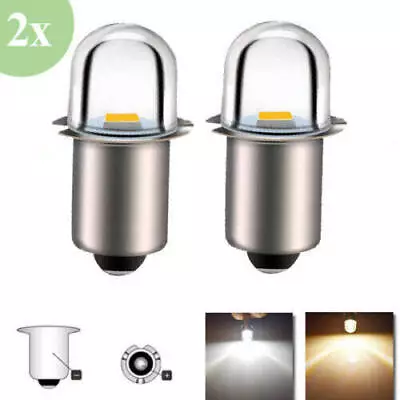 2X P13.5S Flashlight LED Upgrade Bulb DC 3V/4.5V/6V/12V/18V/24V Cool/Warm White • $3.02